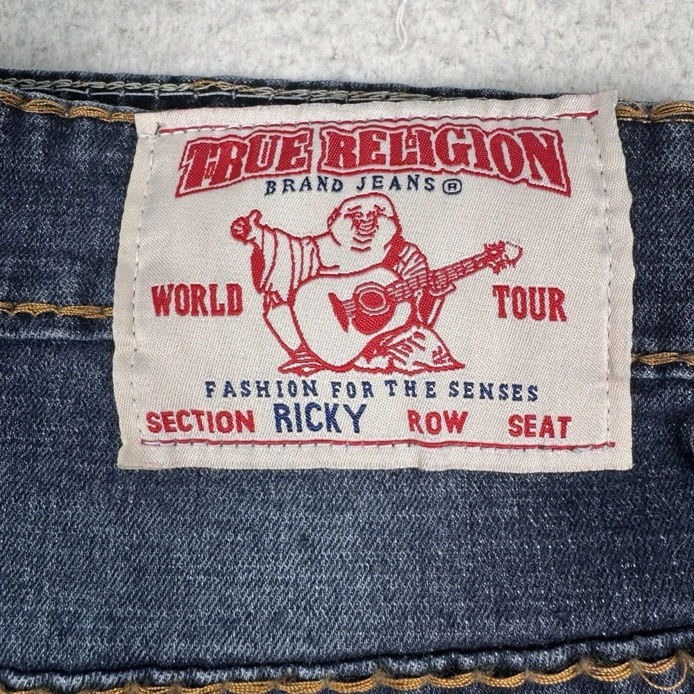 True Religion Ricky Jeans Men's 30 Relaxed Straight Super T Flap Pockets 30x31